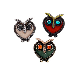 Fabric Owl Earring