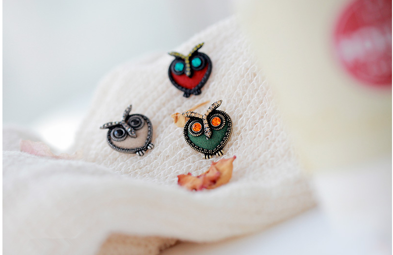 Fabric Owl Earring