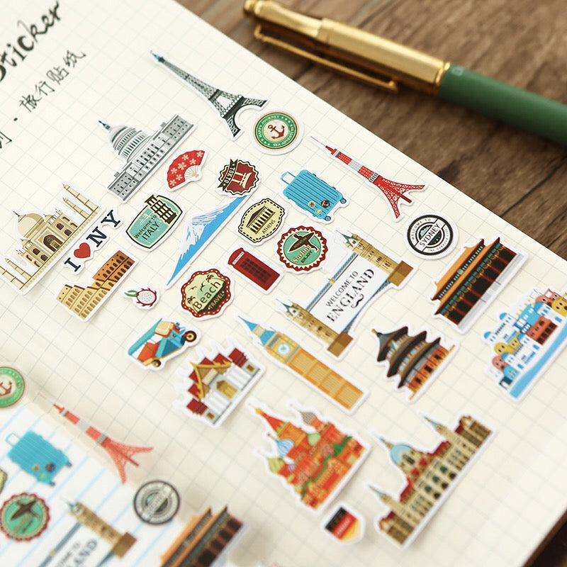 Travel Around The World Stickers