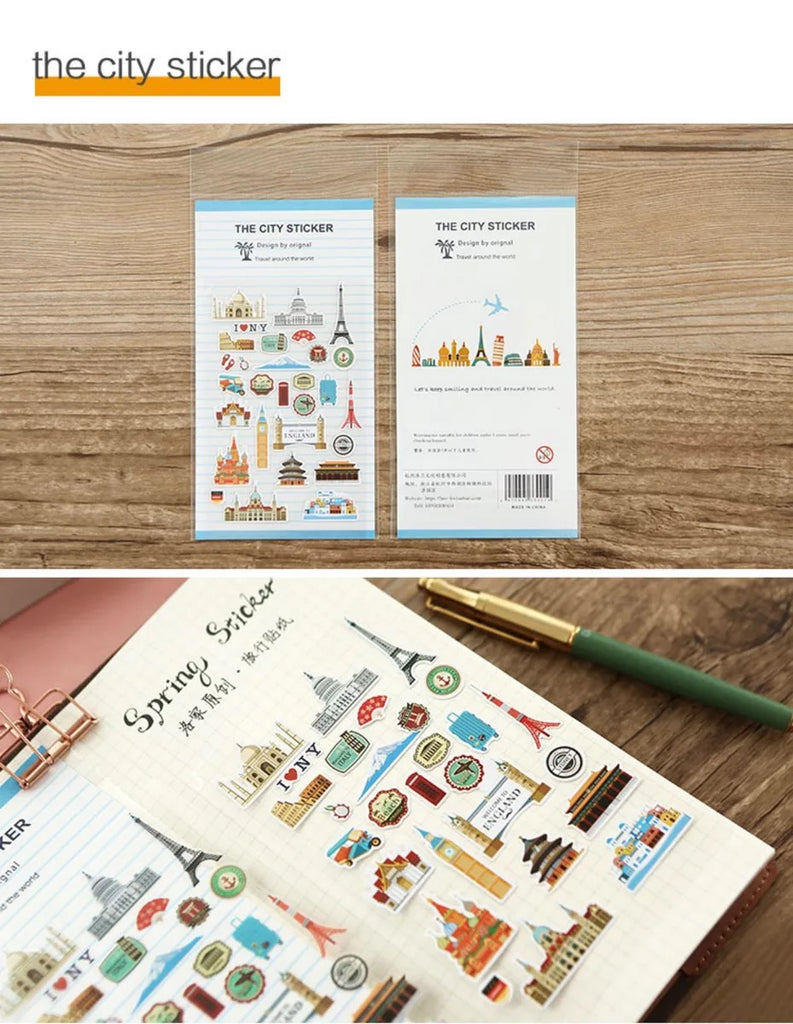 Travel Around The World Stickers