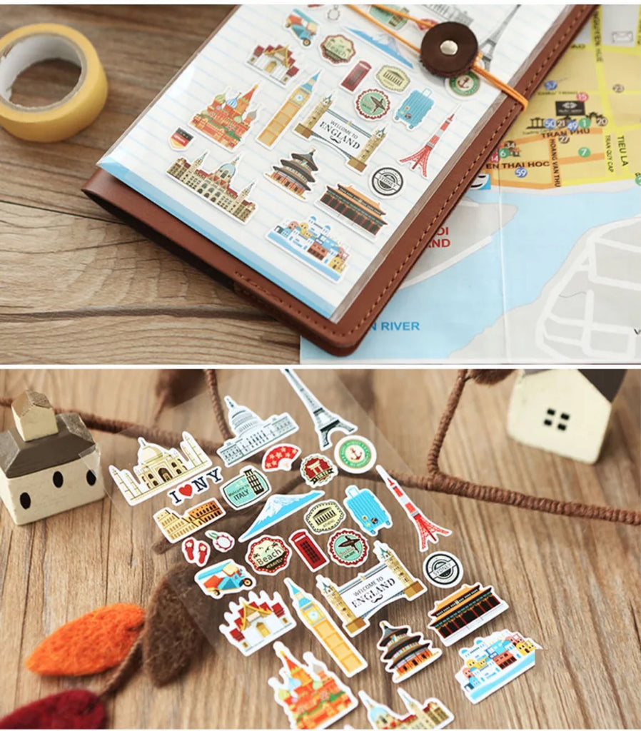 Travel Around The World Stickers