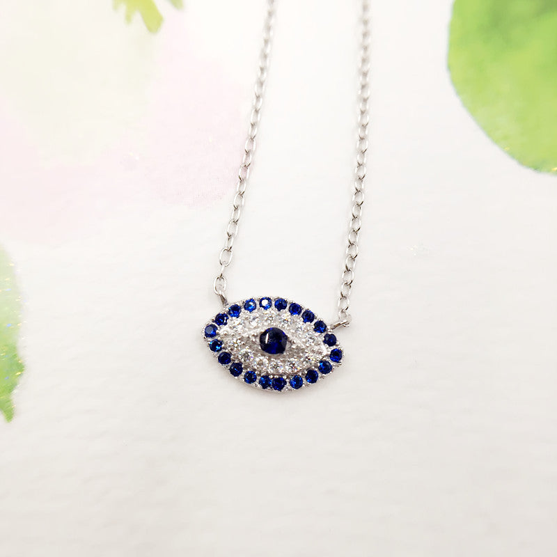 Sterling Silver Evil Eye Necklace