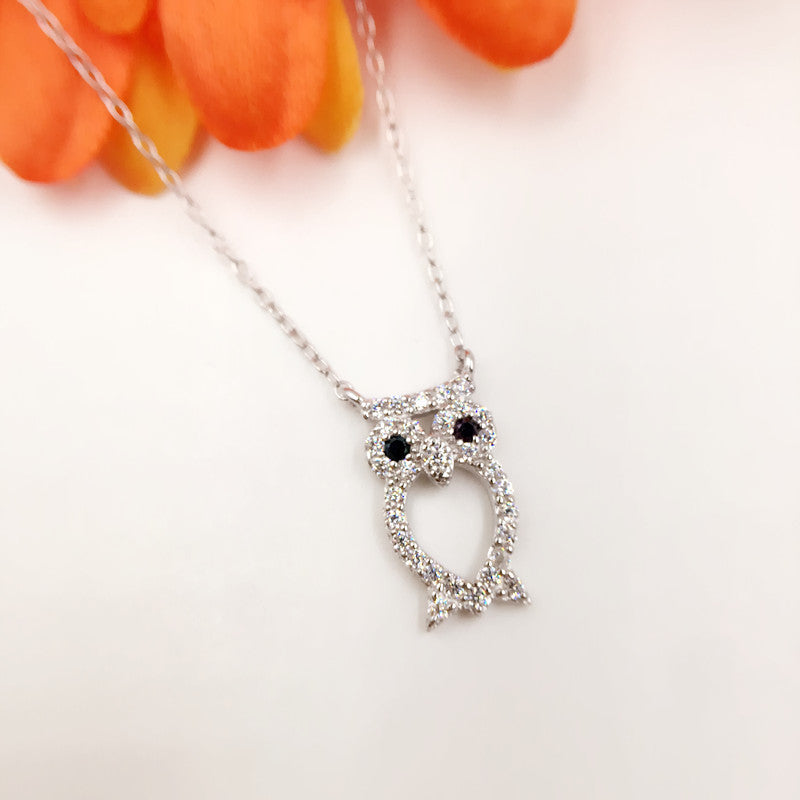 Sterling Silver Owl Necklace