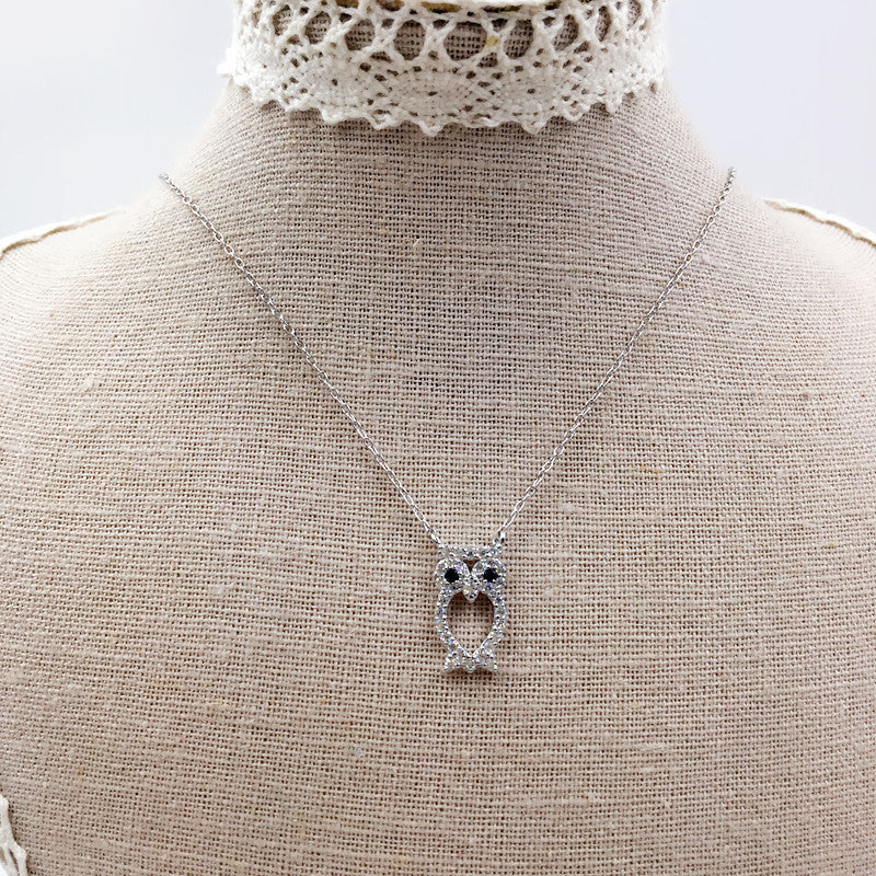 Sterling Silver Owl Necklace