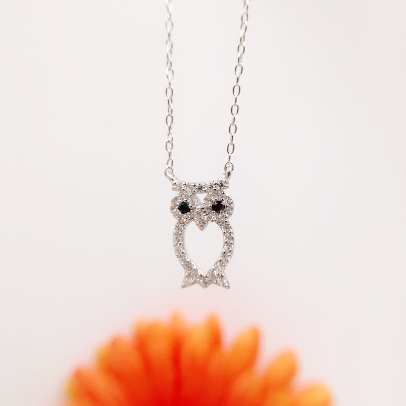 Sterling Silver Owl Necklace