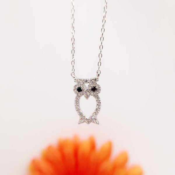 Sterling Silver Owl Necklace