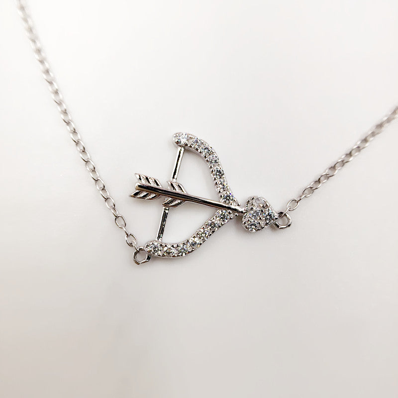Sterling Silver Bow Arrow Necklace