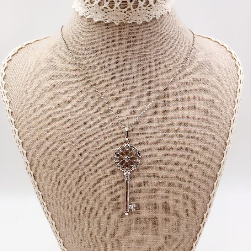 Sterling Silver Tiffany Daisy Key Necklace
