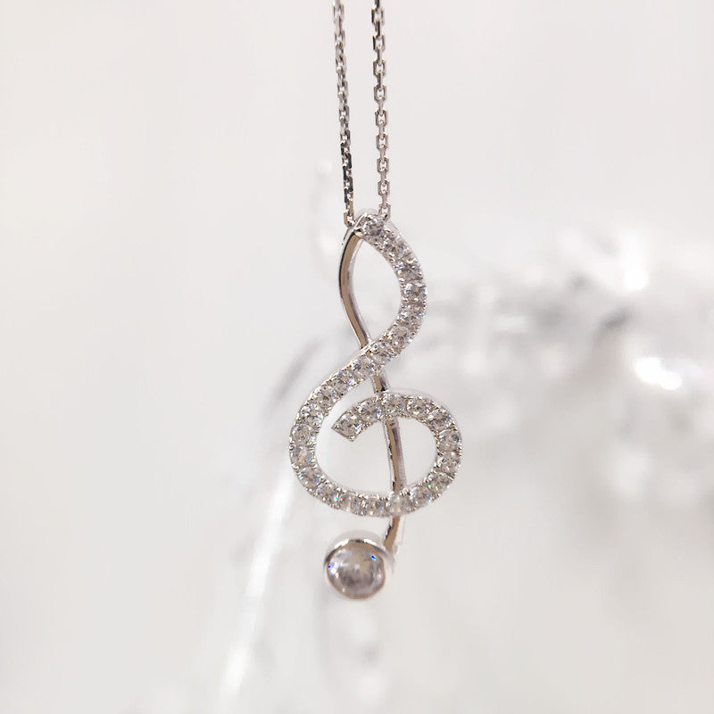 Sterling Silver Music Note Necklace