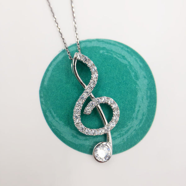 Sterling Silver Music Note Necklace