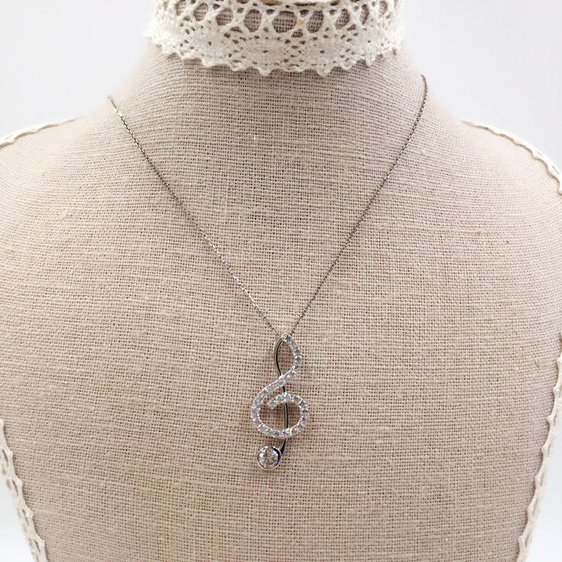 Sterling Silver Music Note Necklace