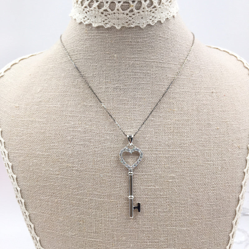 Love Heart Key Necklace