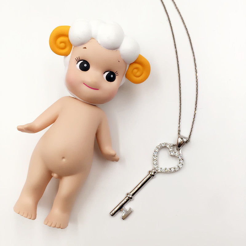 Love Heart Key Necklace