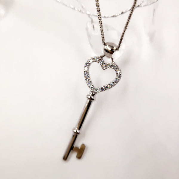 Love Heart Key Necklace