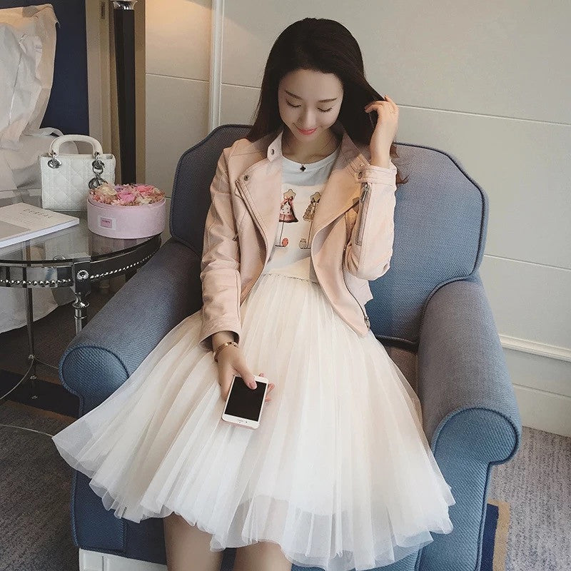 Faux Leather Moto Jacket