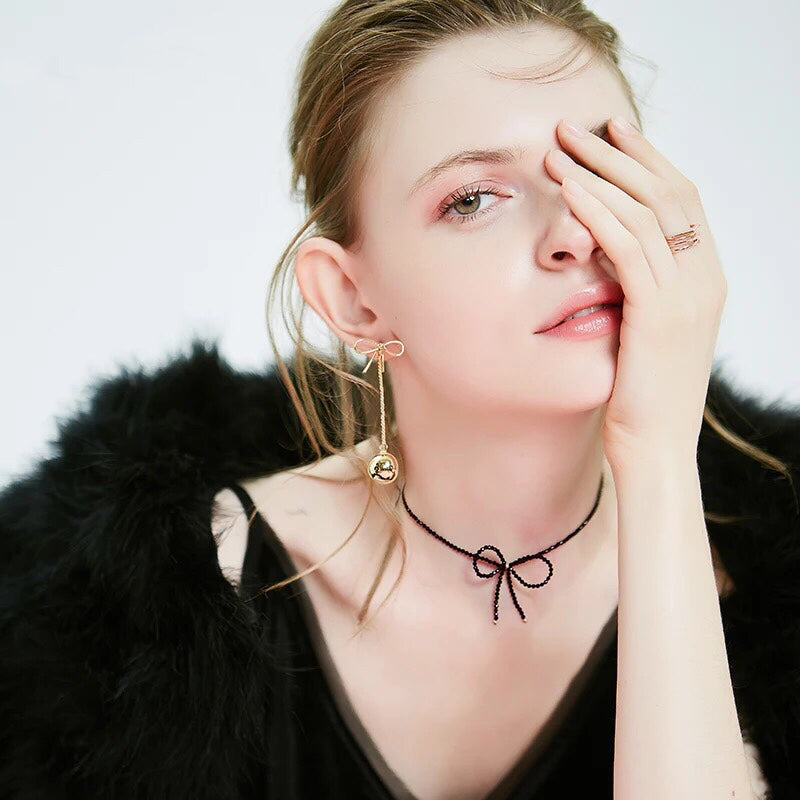 Bow Drop Earring